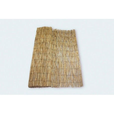 Cerramiento natural de bambú pelado